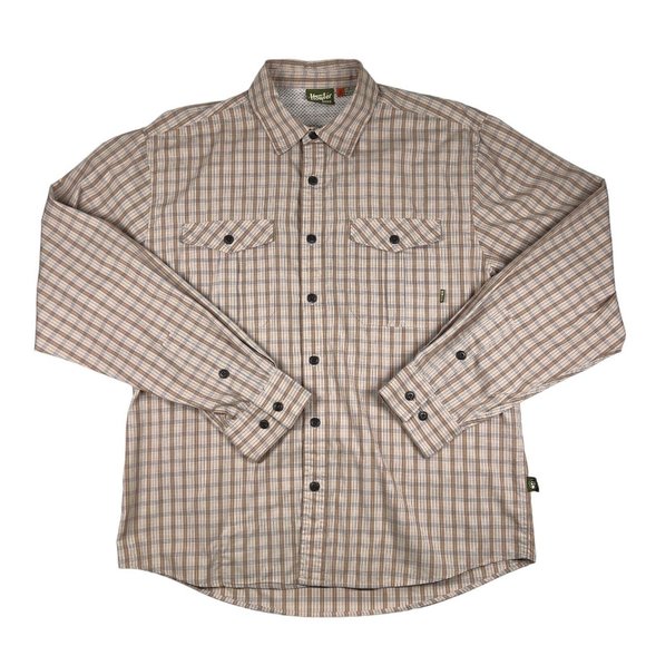 Howler Bros Fishing Shirt Men M Button Down Vented Plaid Camping Texas Austin